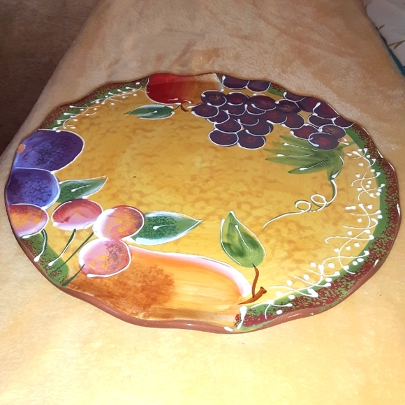 unmarked Dining Ceramic Pedestal Cake Stand Grape Design Poshmark
